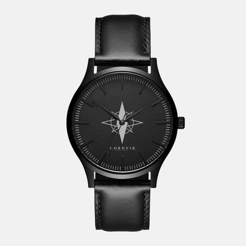 Nordivk watches black stainless steel watch