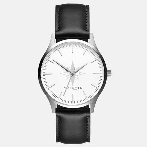 Nordivk watches silver white stainless steel watch