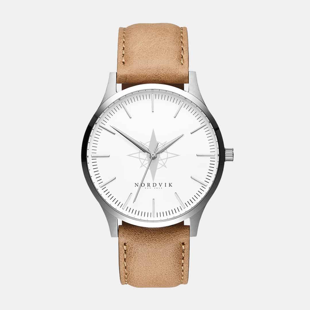 Nordivk watches silver white stainless steel watch
